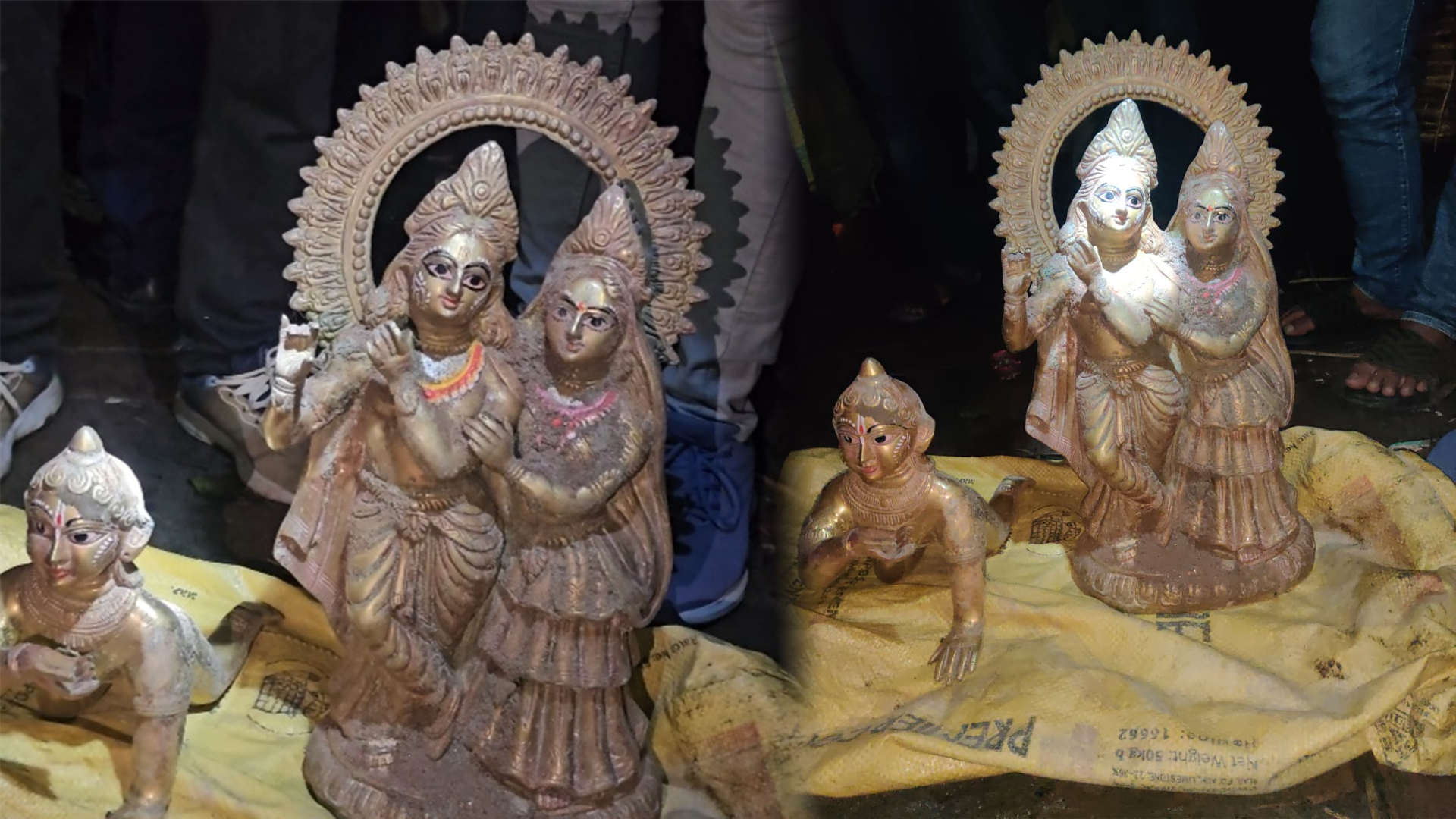 নগরকান্দায় মন্দির থেকে চুরি হওয়া ২২ কেজি পিতলের মূর্তি উদ্ধার, গ্রেপ্তার ৪